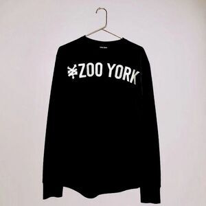 Zoo York Unisex Y2K Skateboard Thermal Long Sleeve Black Streetwear T-Shirt Med